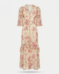 Valencia Sculpted Floral Maxi Dress