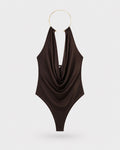 Bordeaux Sculpt Halterneck Corset Top