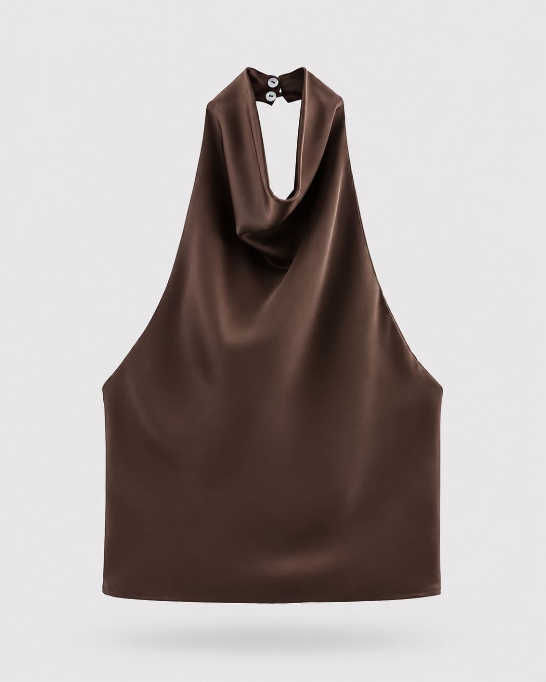 Monaco Silk-Drape Halterneck Top