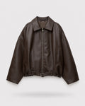 Mayfair Belted Leather Bomber