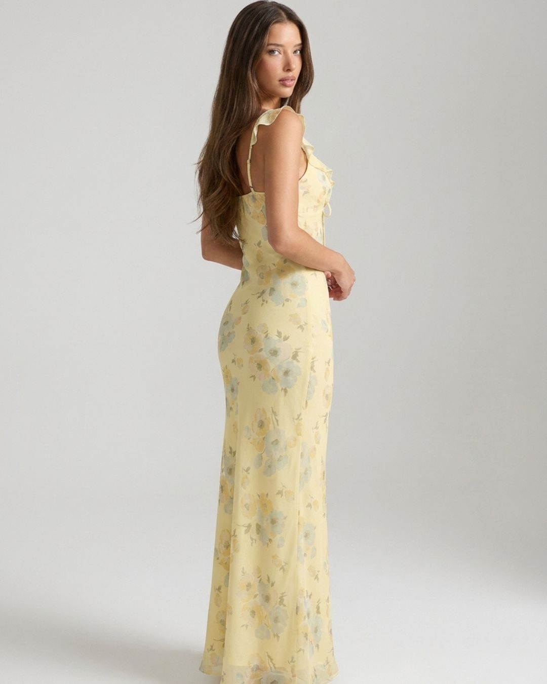 Capri Lumière Sheer Maxi Dress