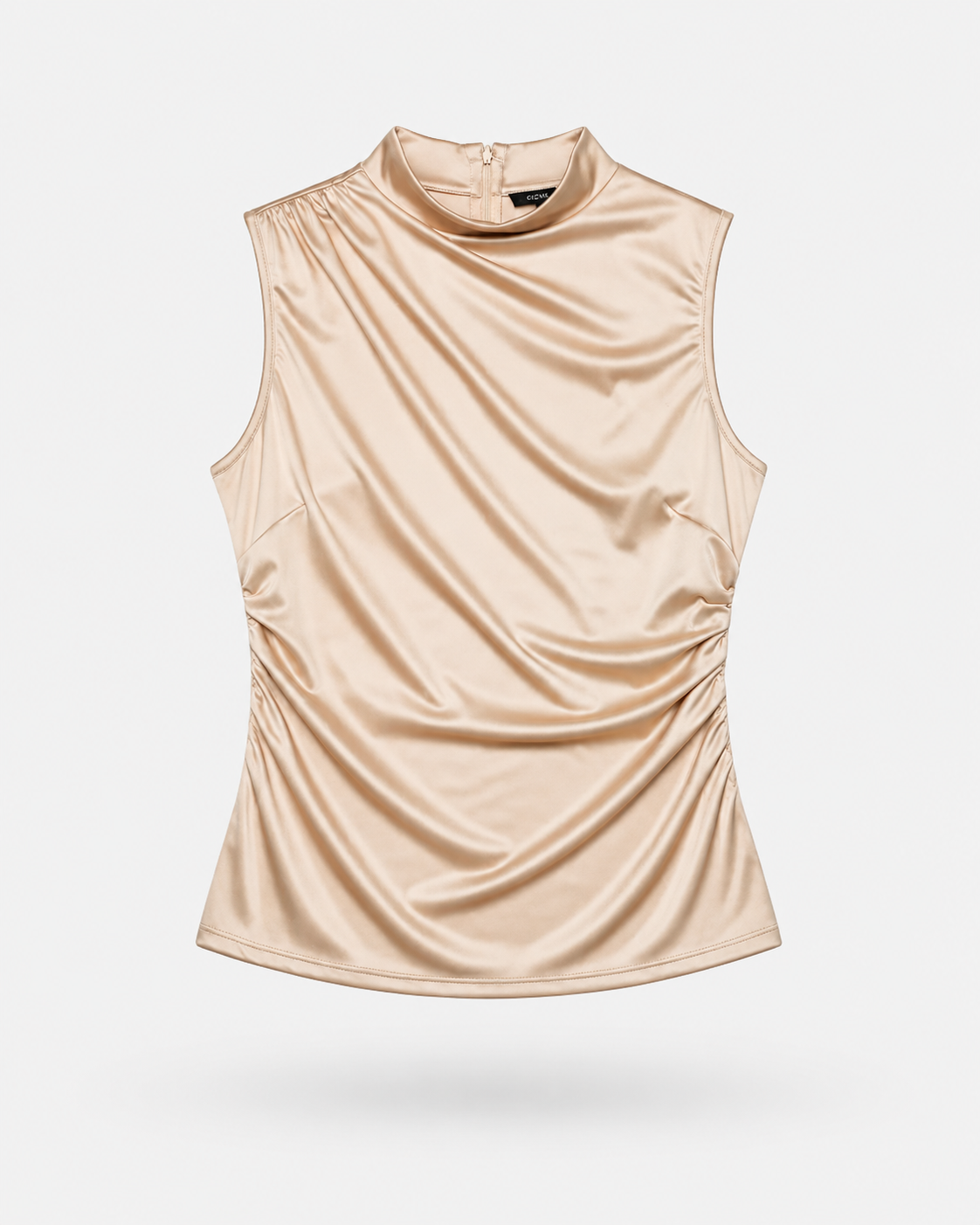 Chelsea Draped High-Neck Top