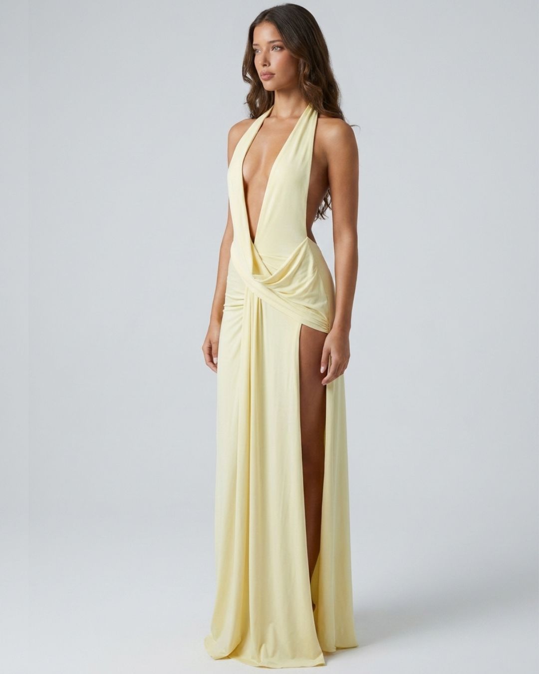 Drape Halter Gown