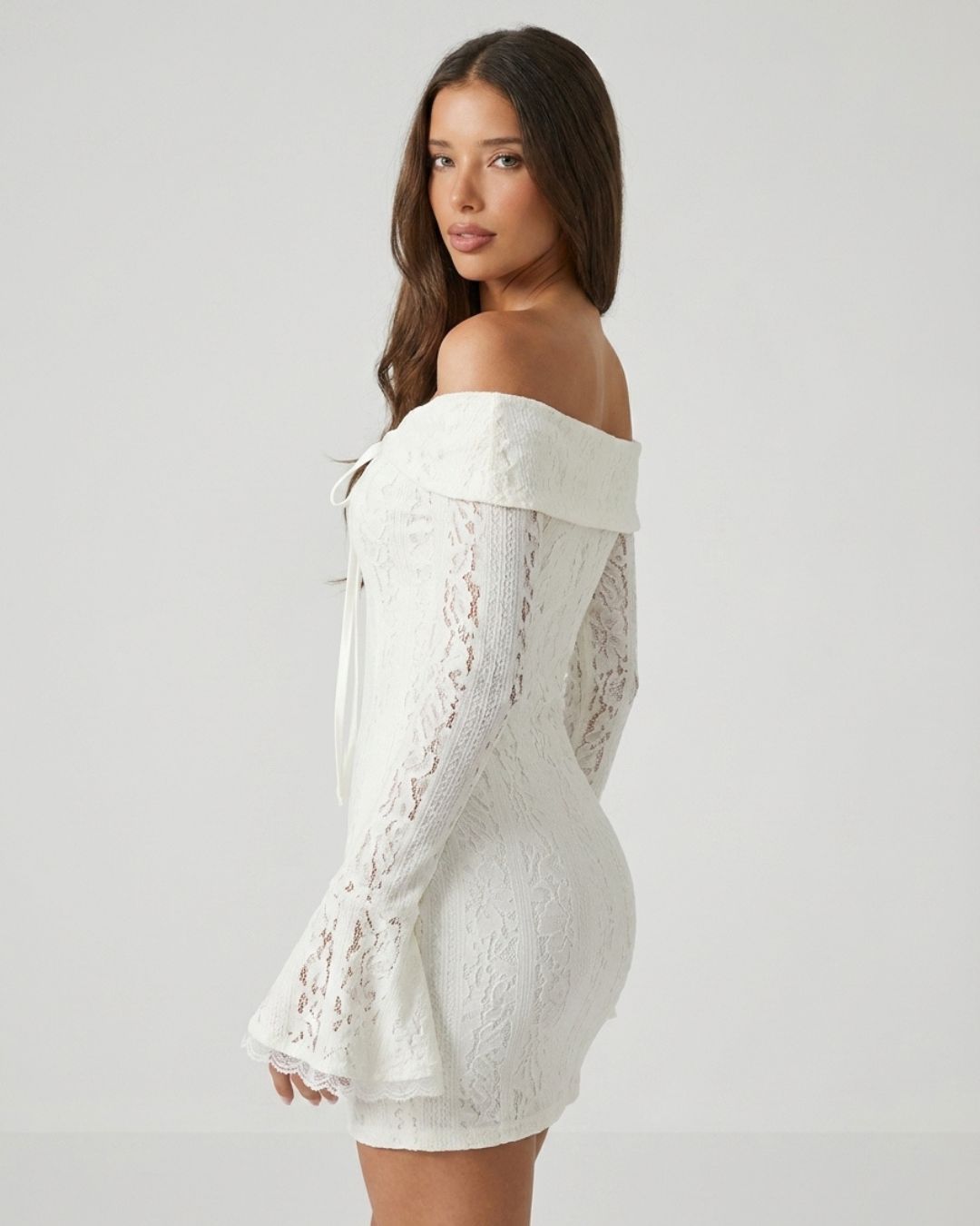 Monaco Draped Off-Shoulder Gown