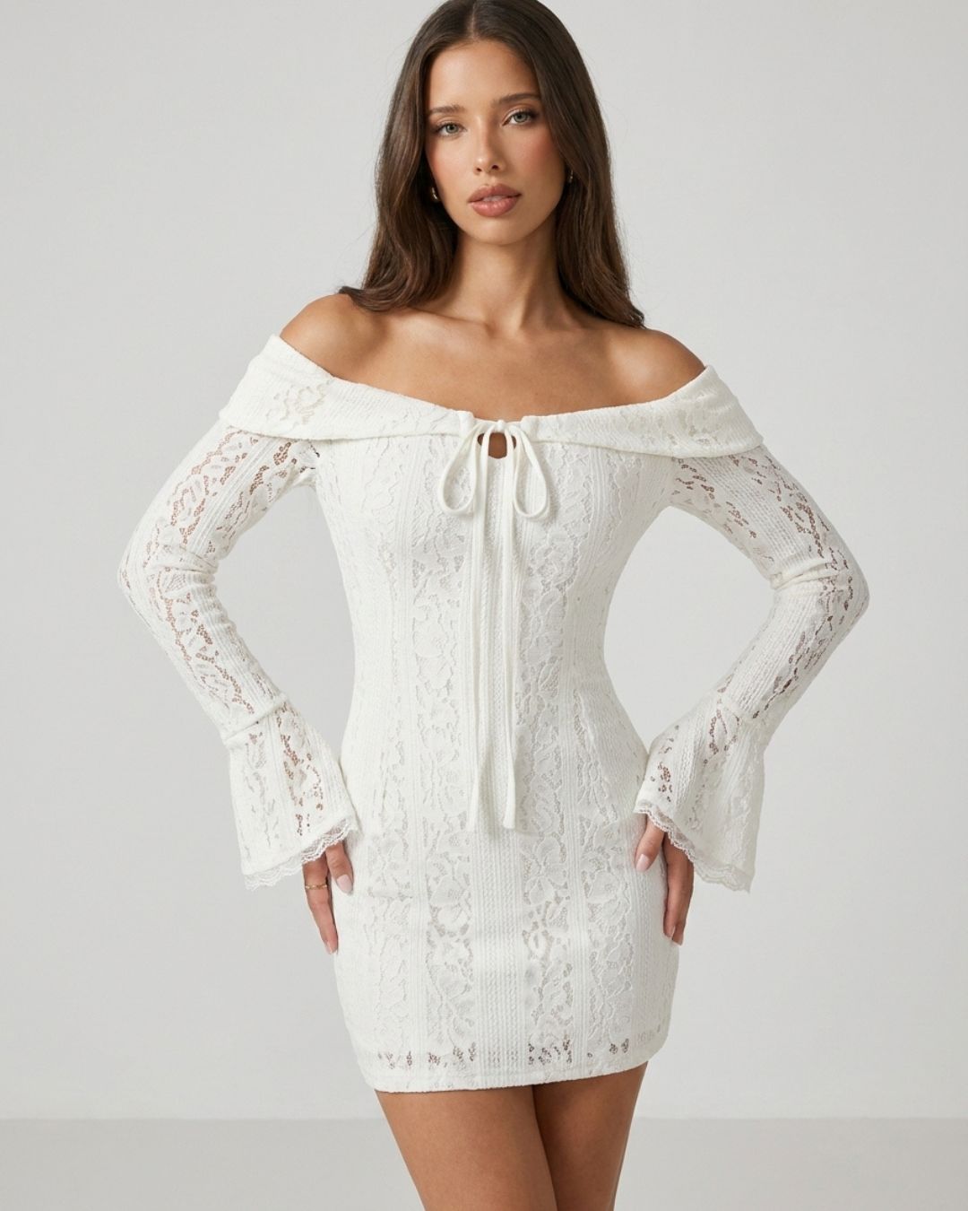 Monaco Draped Off-Shoulder Gown