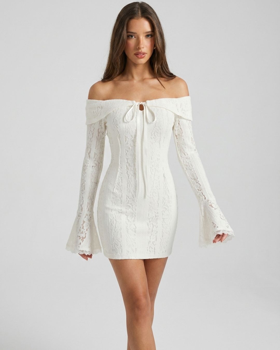 Monaco Draped Off-Shoulder Gown