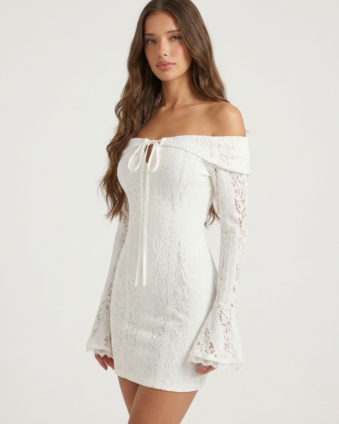 Monaco Draped Off-Shoulder Gown