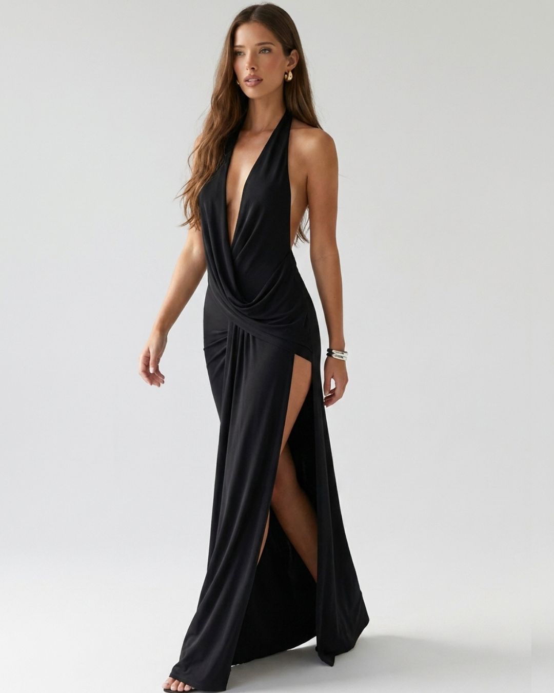 Drape Halter Gown