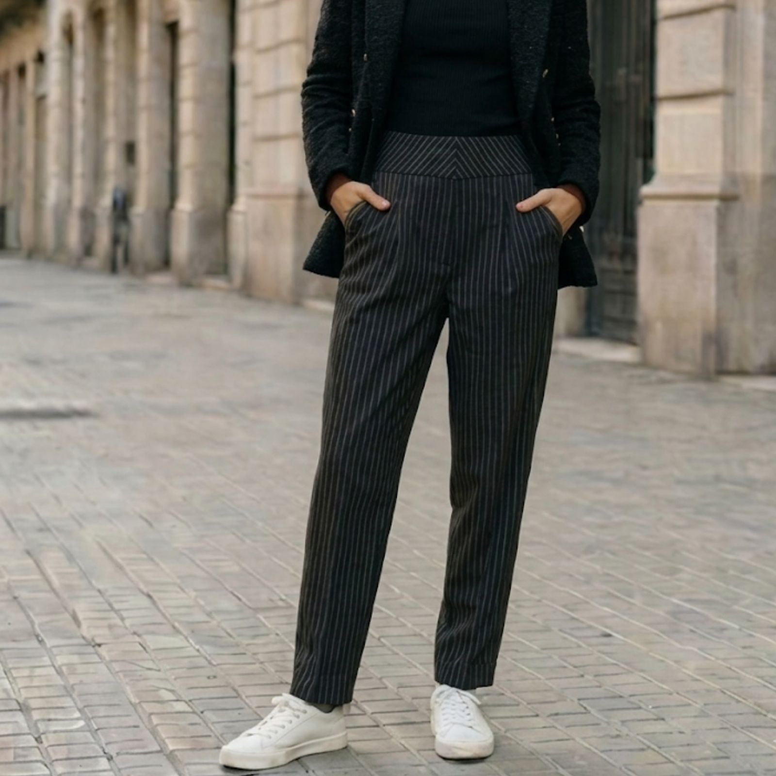 Aldwych Pleated Zip Wide-Leg Trousers