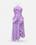 Santorini Pleated Halter Gown