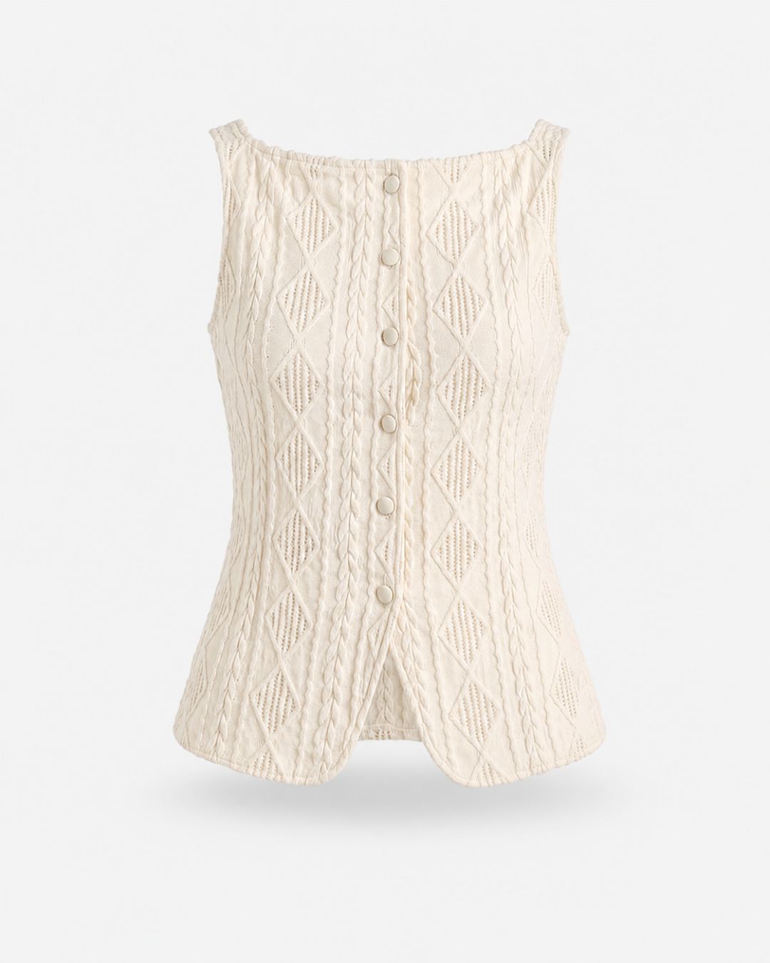 Milan Textured Sleeveless Shirt