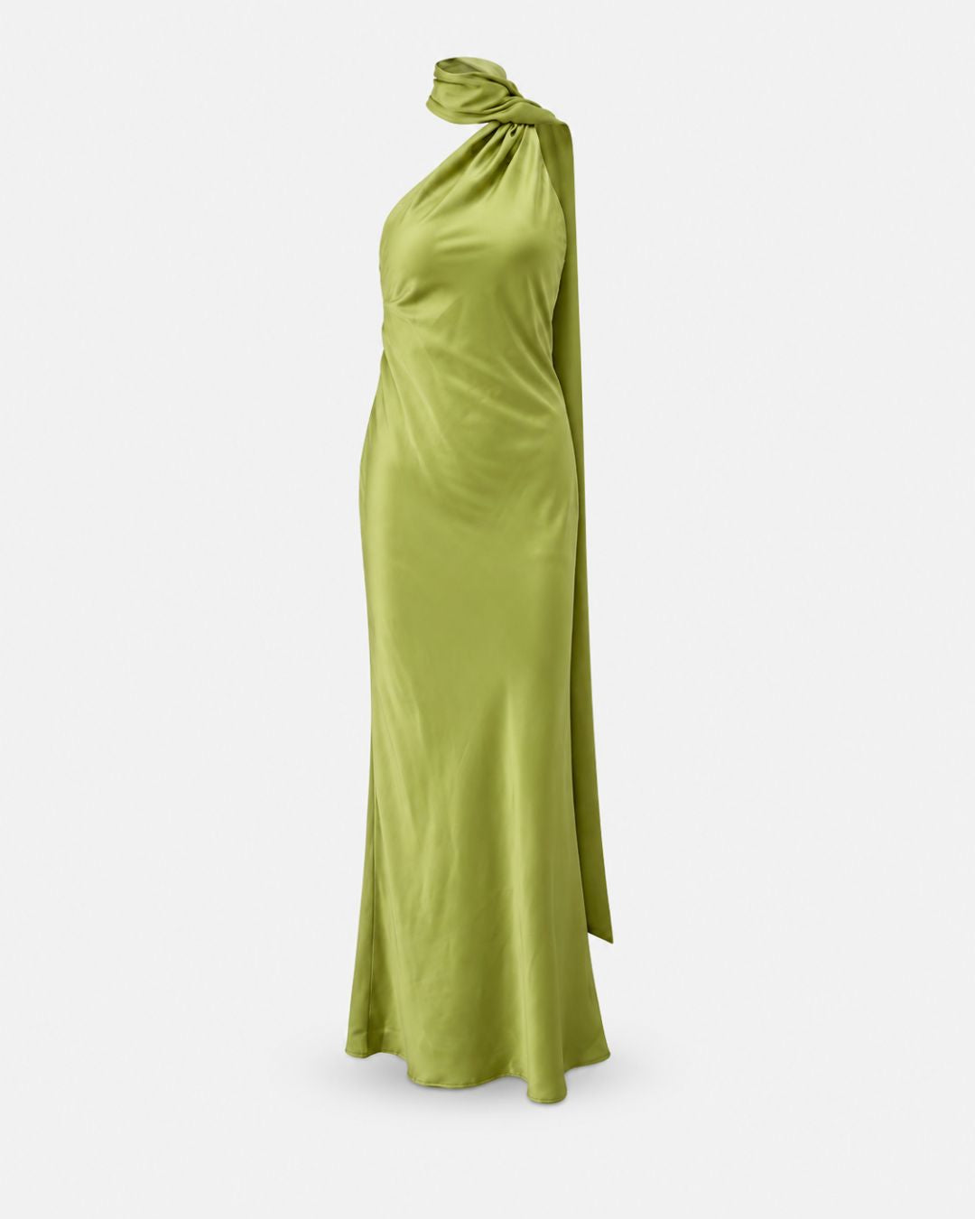 Capri Satin Halter Gown