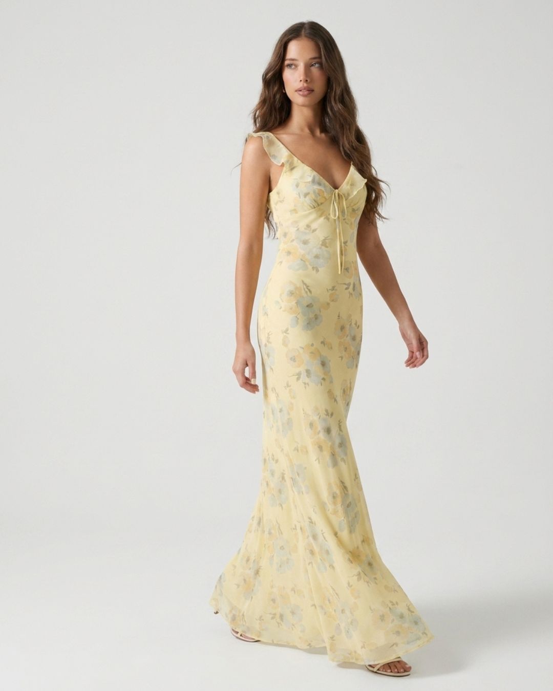 Capri Lumière Sheer Maxi Dress