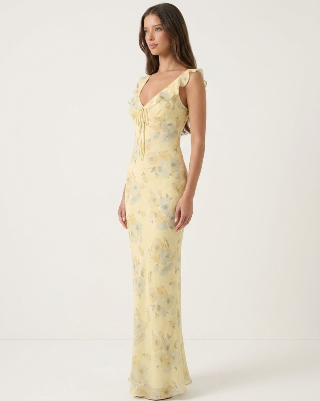 Capri Lumière Sheer Maxi Dress