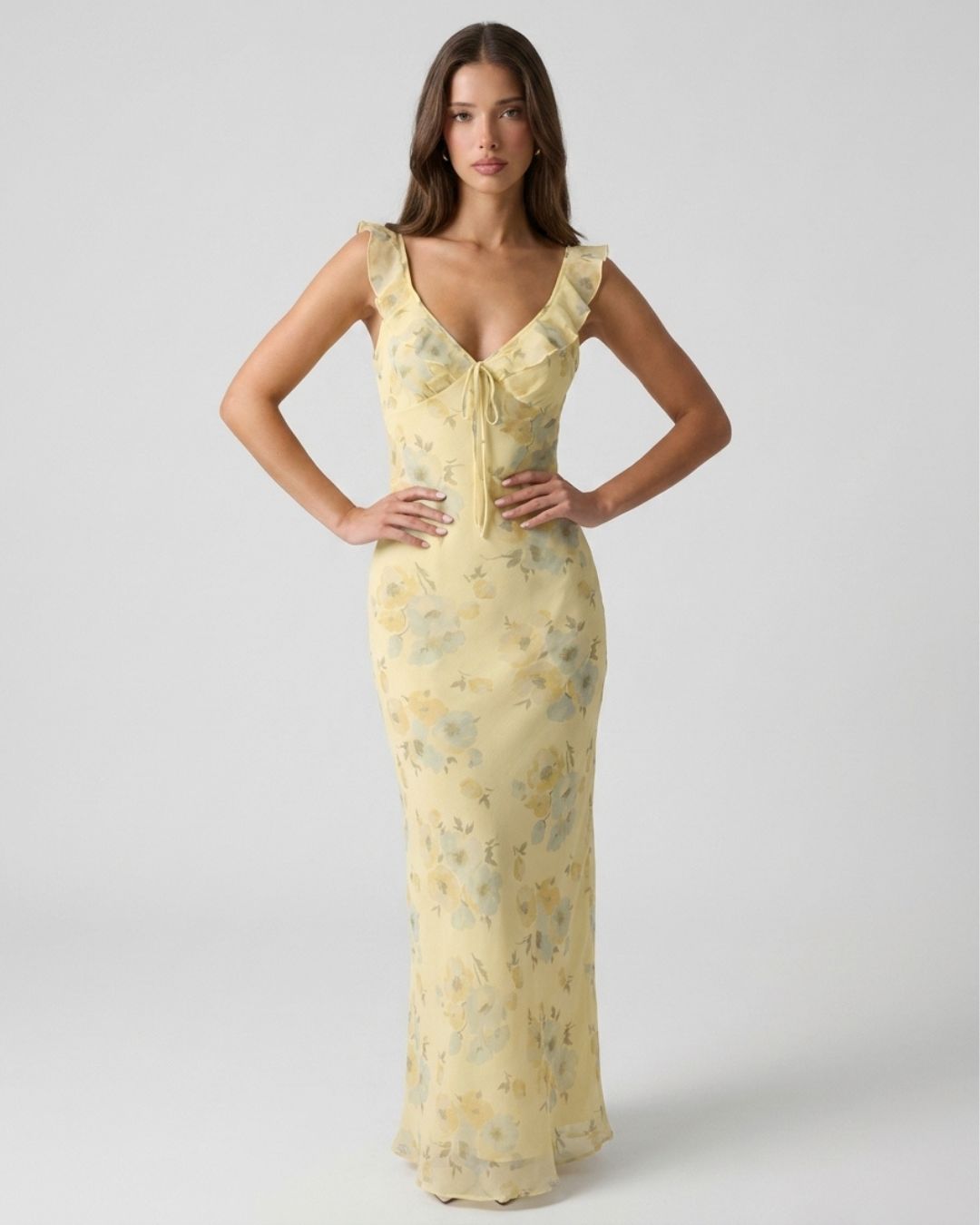 Capri Lumière Sheer Maxi Dress
