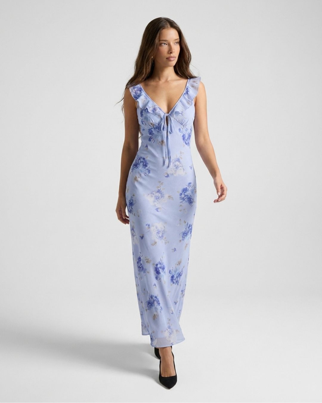 Capri Lumière Sheer Maxi Dress