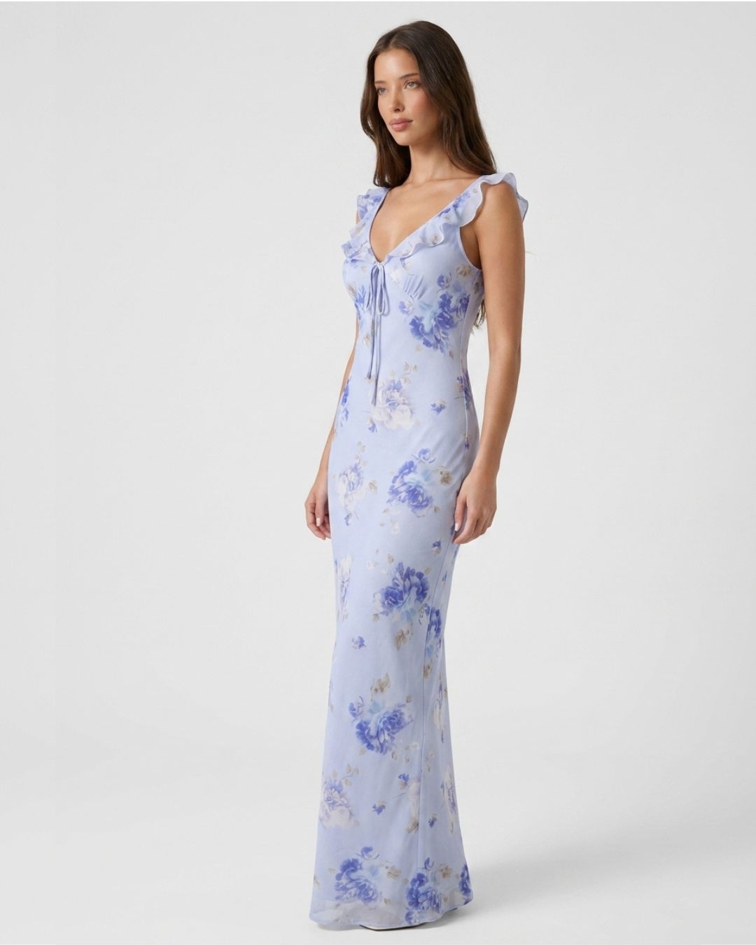 Capri Lumière Sheer Maxi Dress