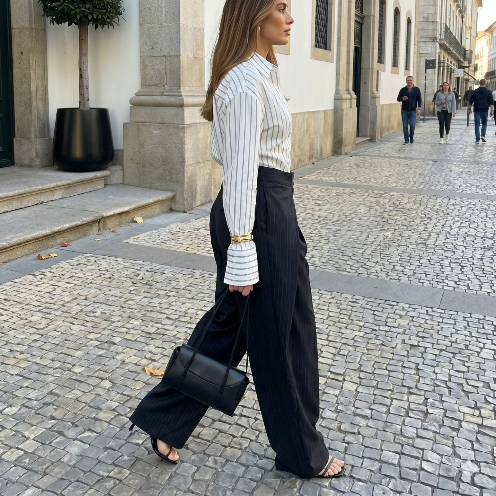 Sloane Pleated Wide-Leg Trousers
