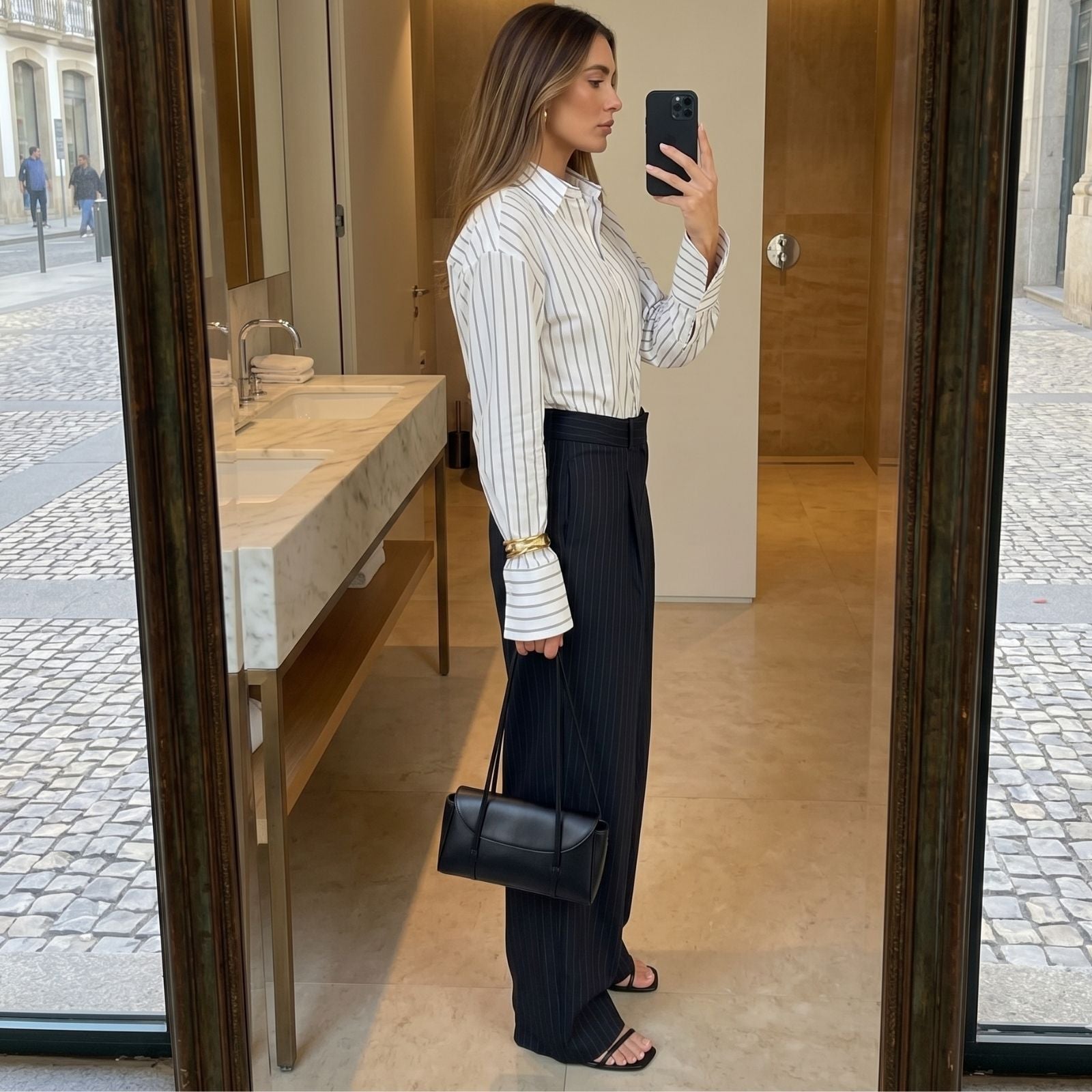 Sloane Pleated Wide-Leg Trousers