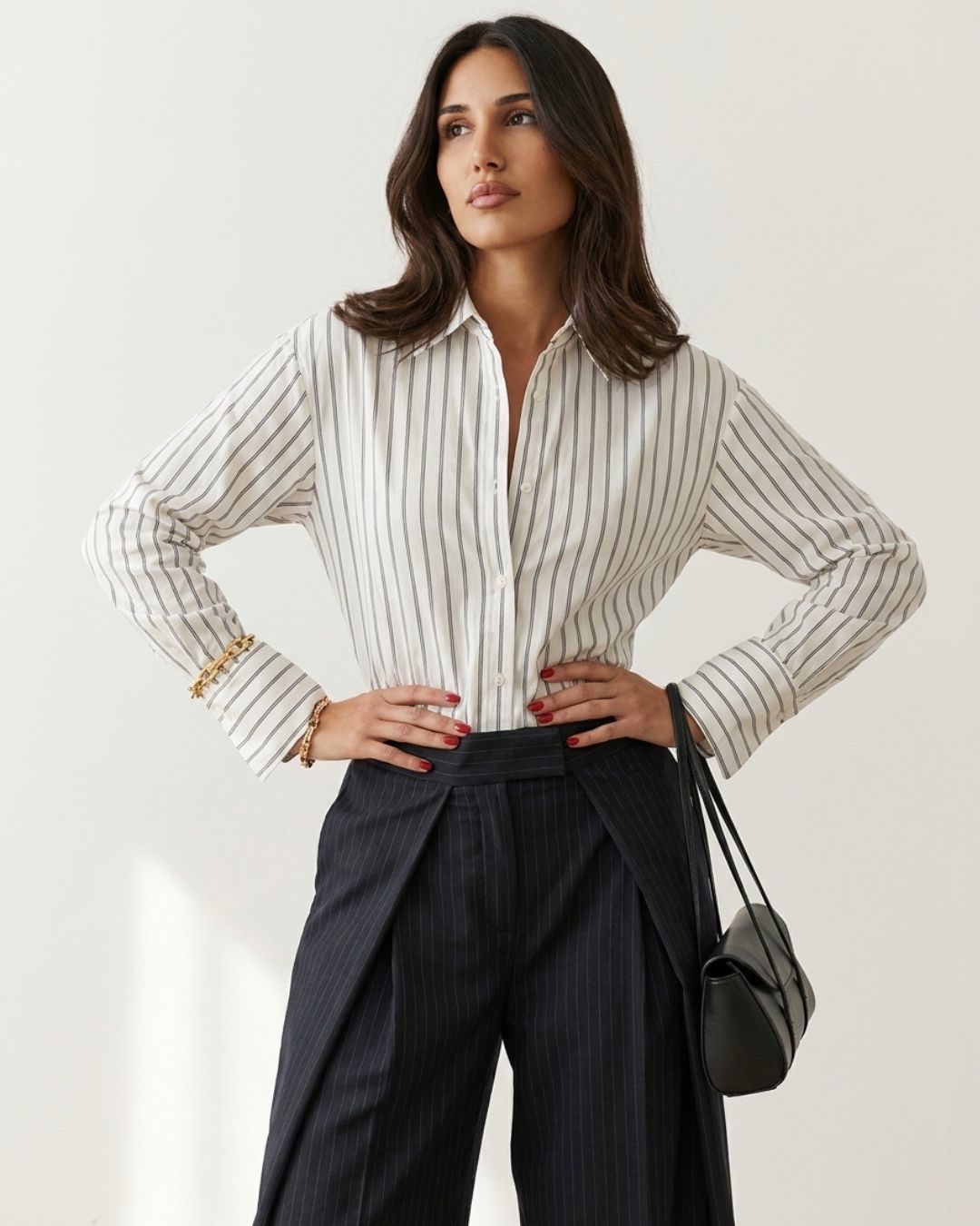 Sloane Pleated Wide-Leg Trousers