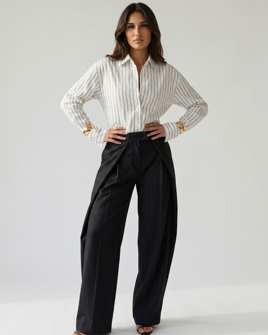 Sloane Pleated Wide-Leg Trousers