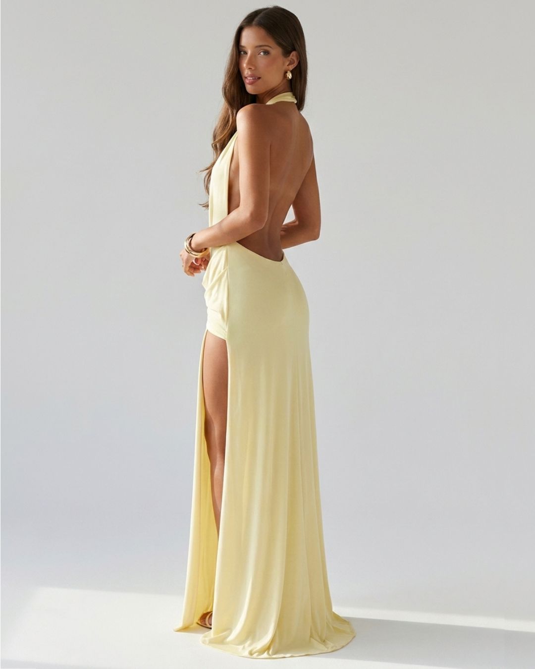 Drape Halter Gown