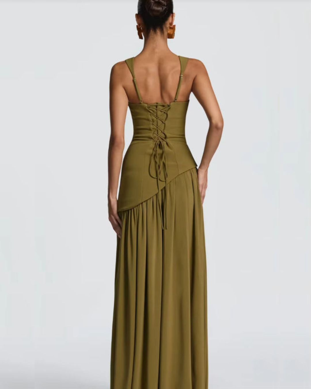 Monaco Scarf-Drape Maxi Dress