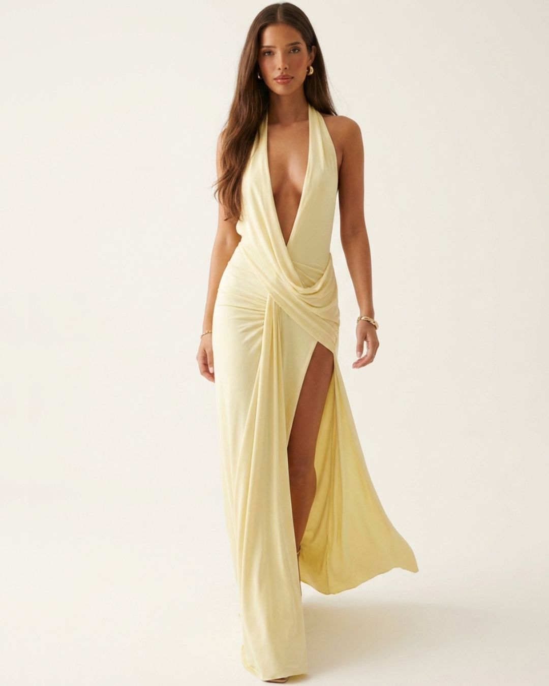 Drape Halter Gown