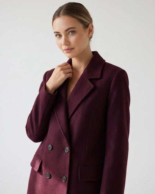 Kensington Burgundy Tailored Coat
