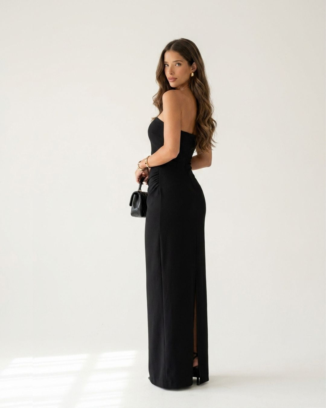 Capri Sculpt Backless Ruffle Dress