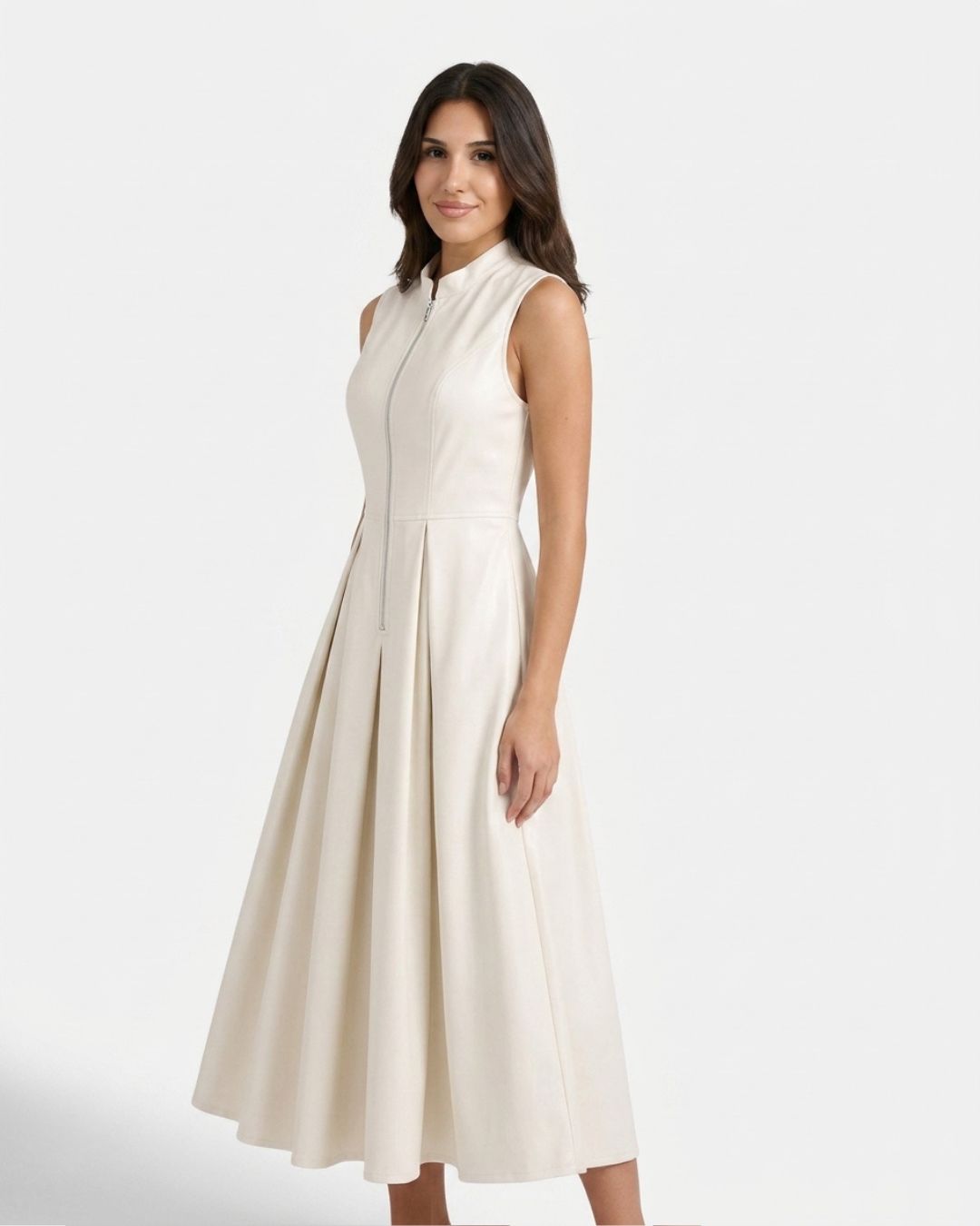 Aldwych Pleated Contour Midi Dress