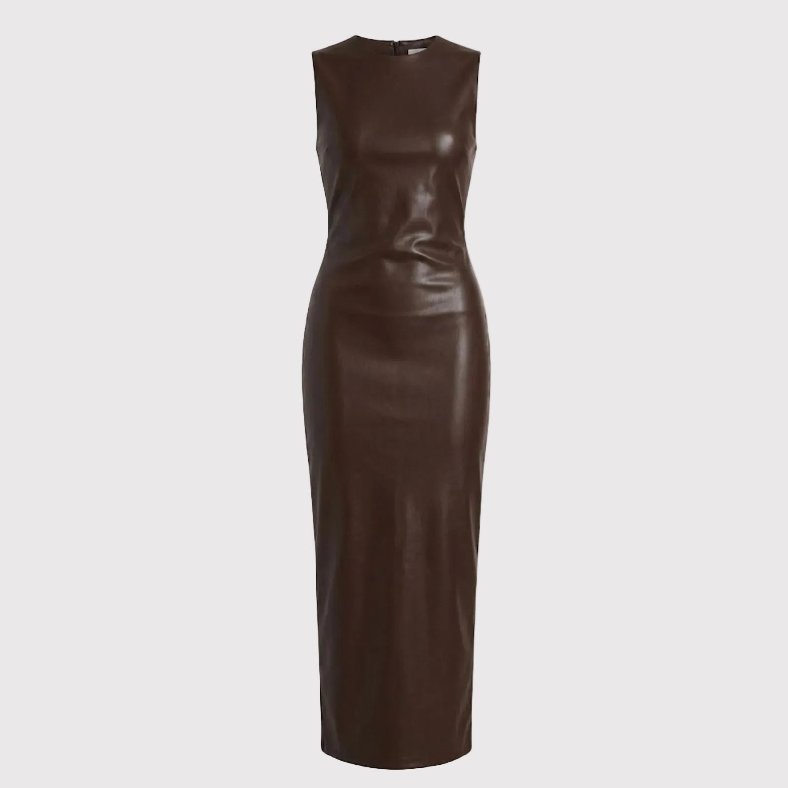 Kensington Contour Leather-Form Maxi Dress