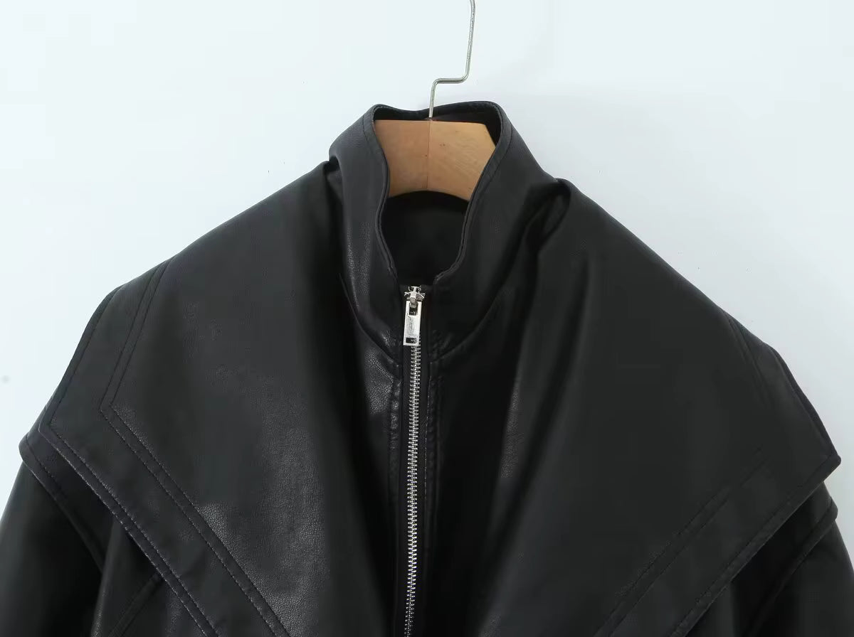 Soho Oversized Vintage Moto Jacket