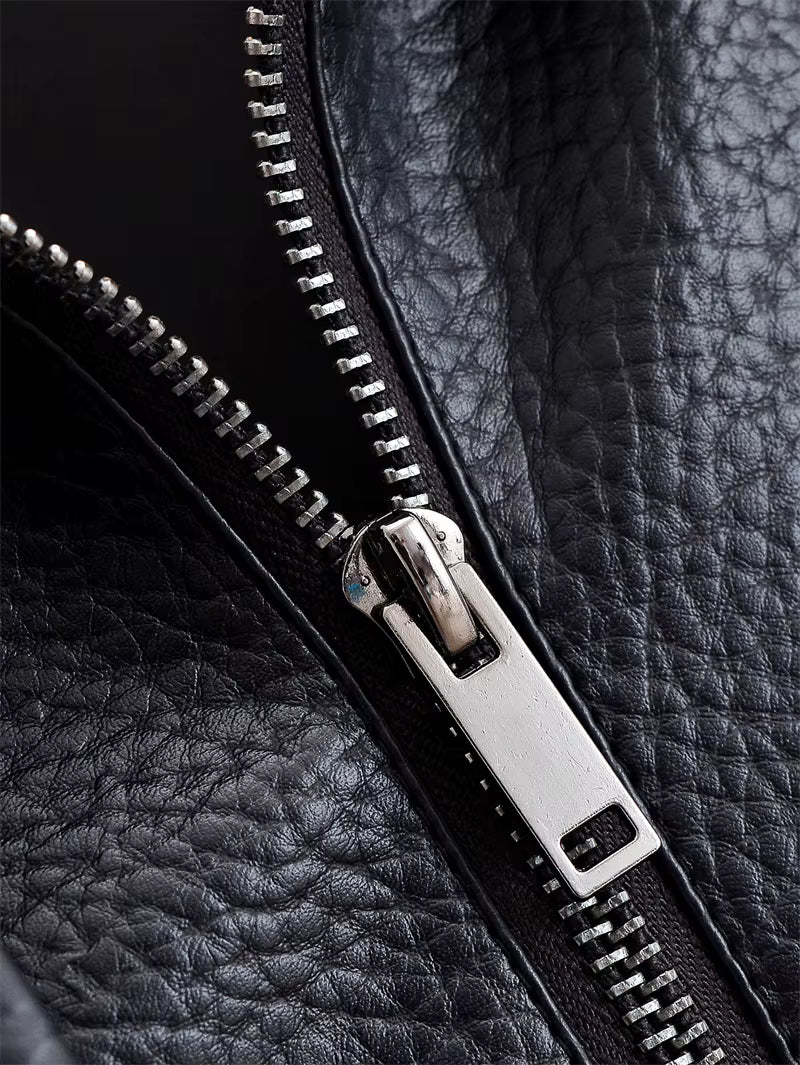 Kensington Pebbled Moto Jacket
