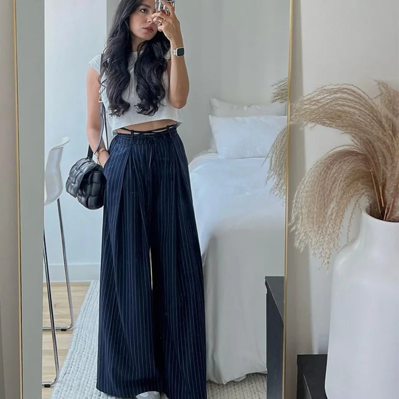 Mayfair Pleated Wide-Leg Trousers