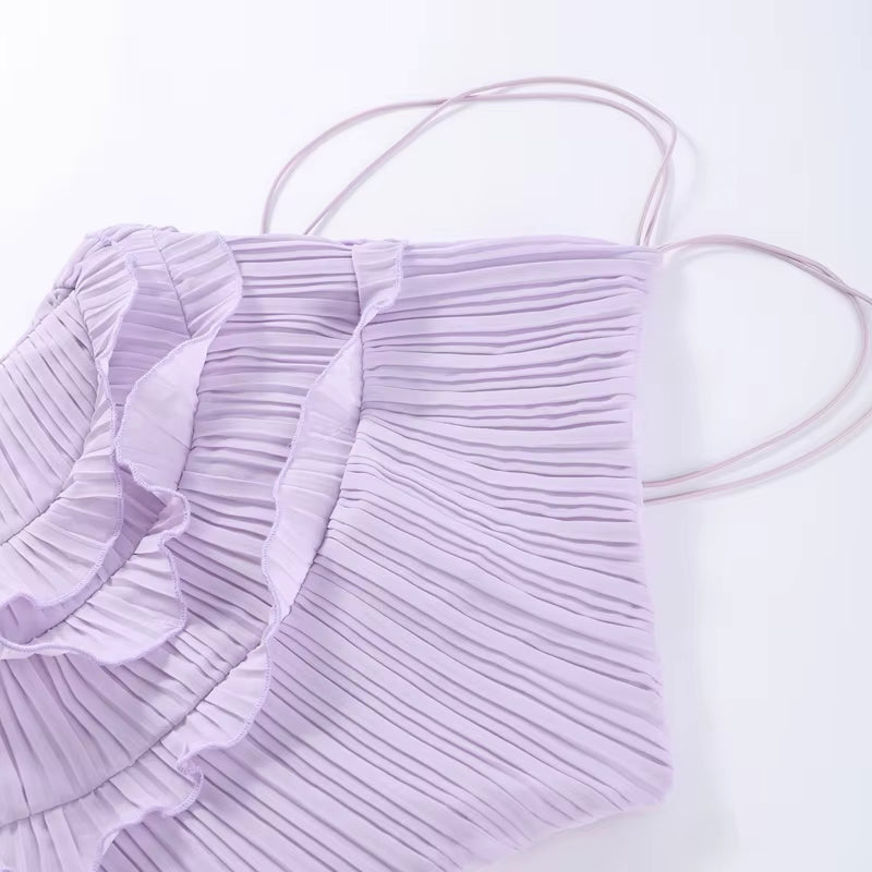 Santorini Pleated Halter Gown