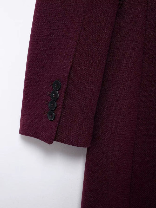 Kensington Burgundy Tailored Coat