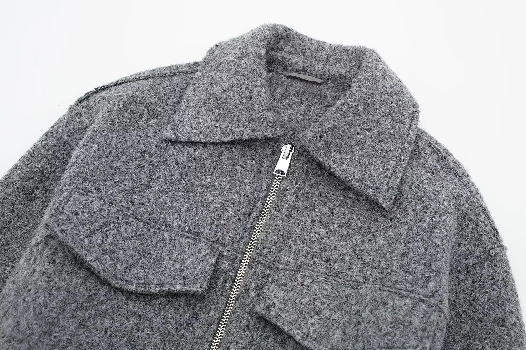 Heritage Wool-Cropped Fleece Jacket