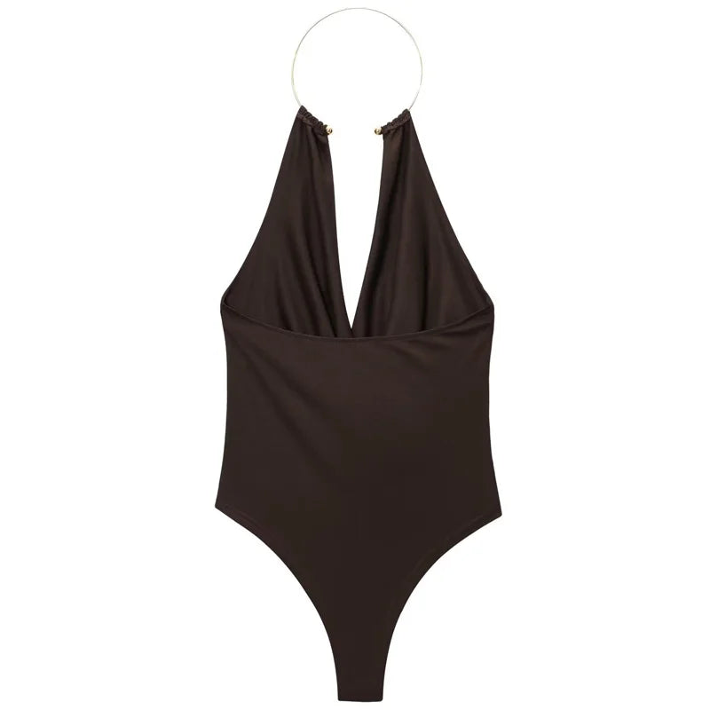 Bordeaux Sculpt Halterneck Corset Top