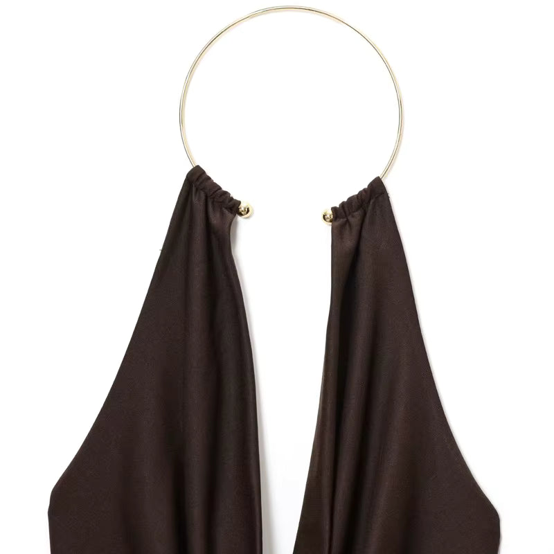 Bordeaux Sculpt Halterneck Corset Top