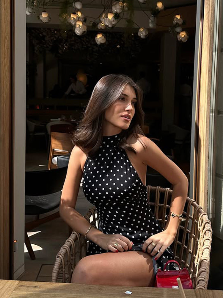 Riviera Élan Halterneck Mini Dress