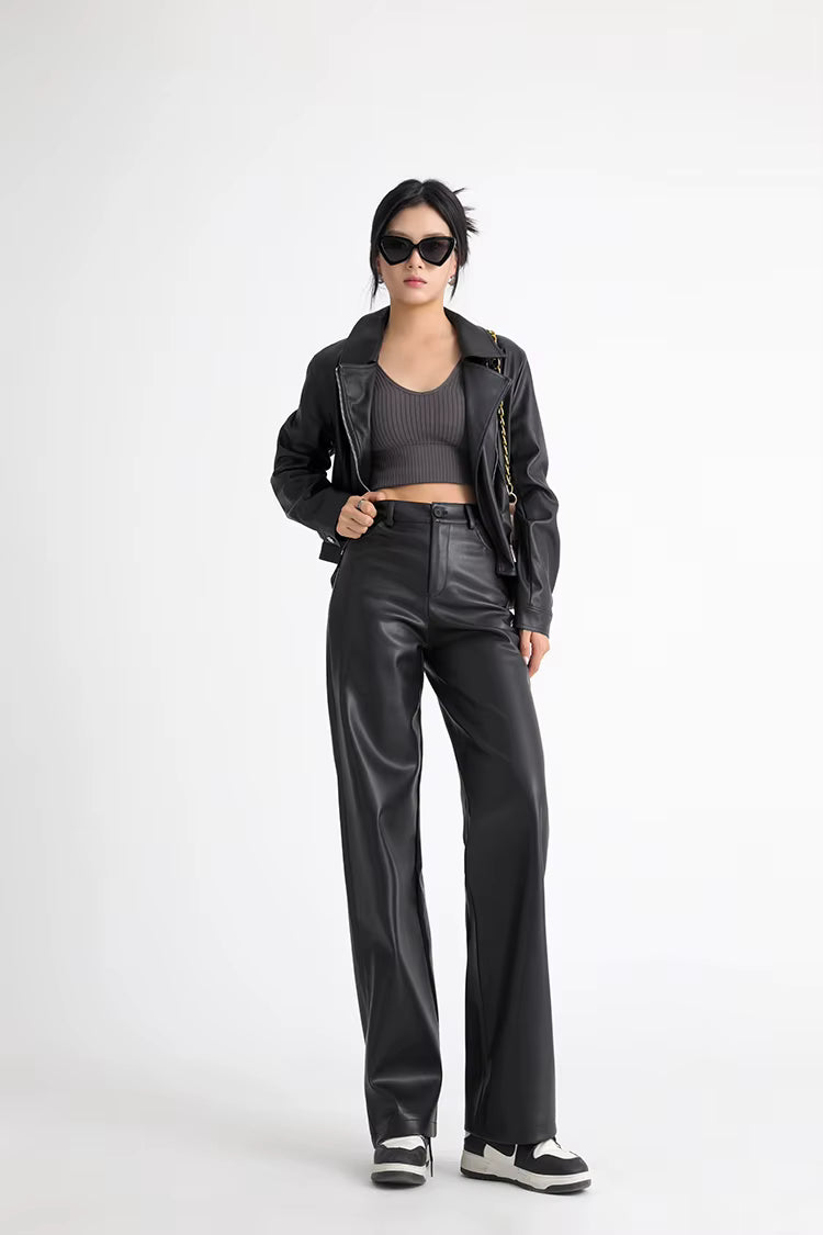 Aldwych Thermal Leather Trousers