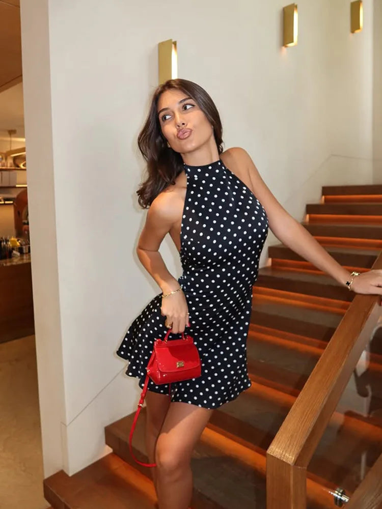 Riviera Élan Halterneck Mini Dress