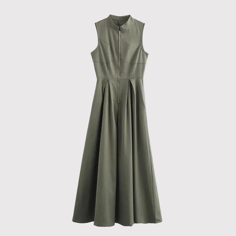 Aldwych Pleated Contour Midi Dress