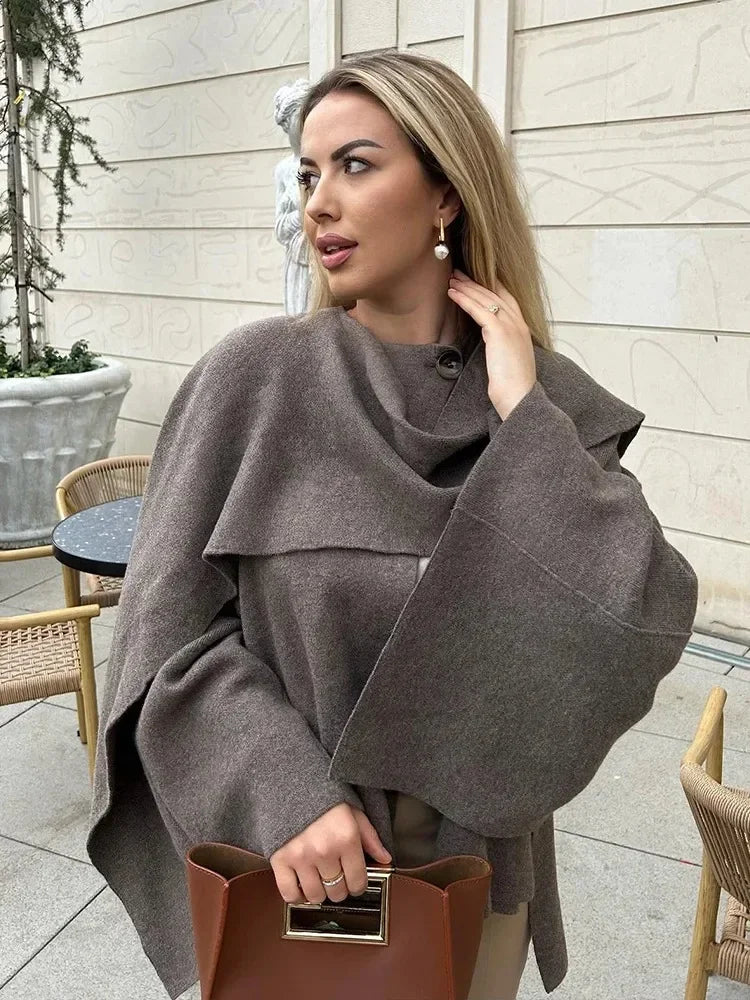 Araminta Draped Cape Knit