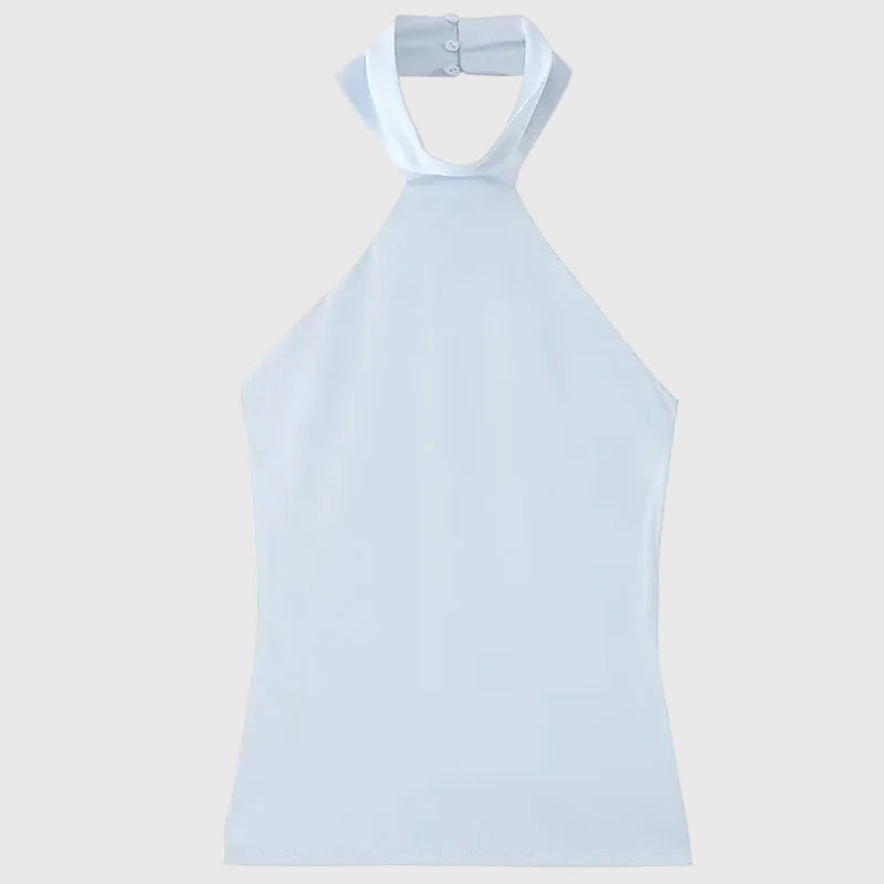 Ibiza Open-Back Halterneck Top