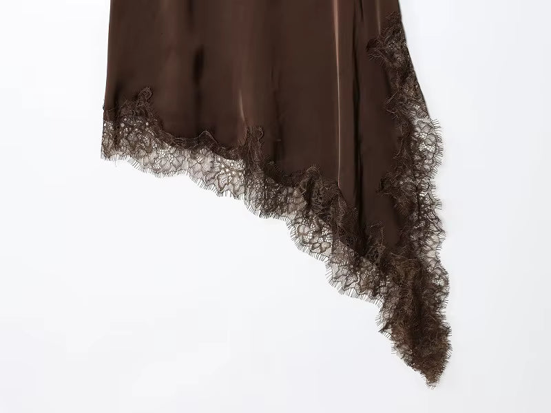 Celeste Lace Satin Mini Dress