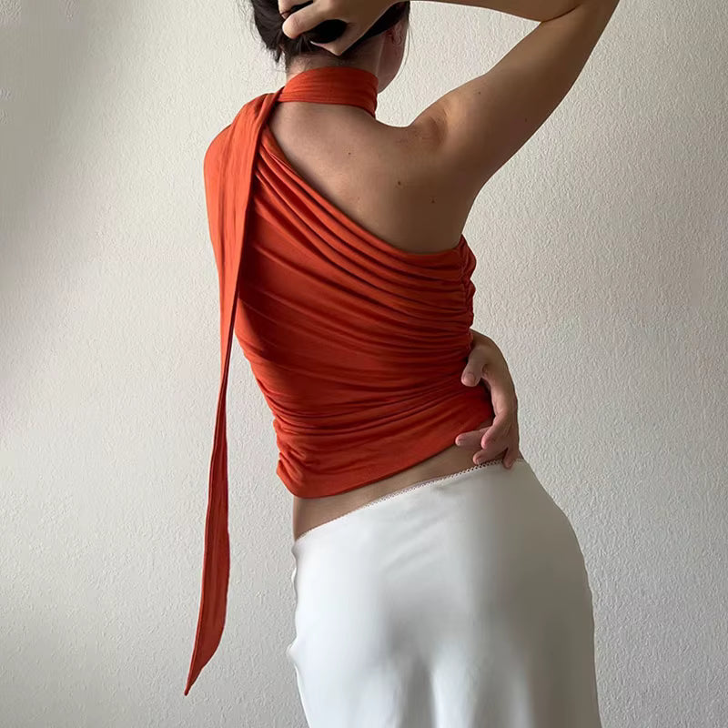 Capri Open-Back Halterneck Top