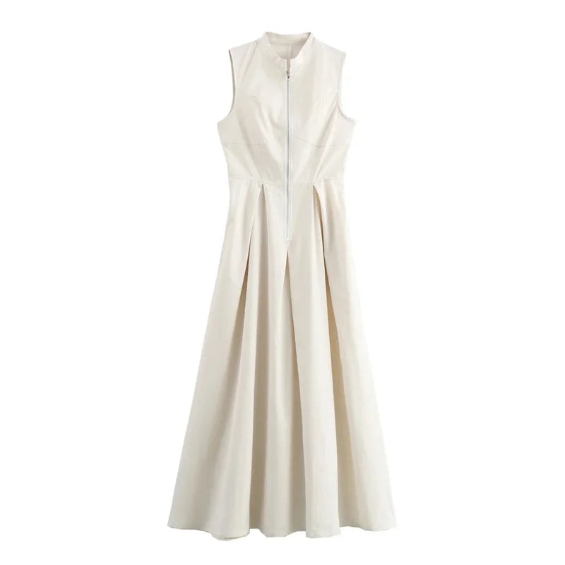 Aldwych Pleated Contour Midi Dress