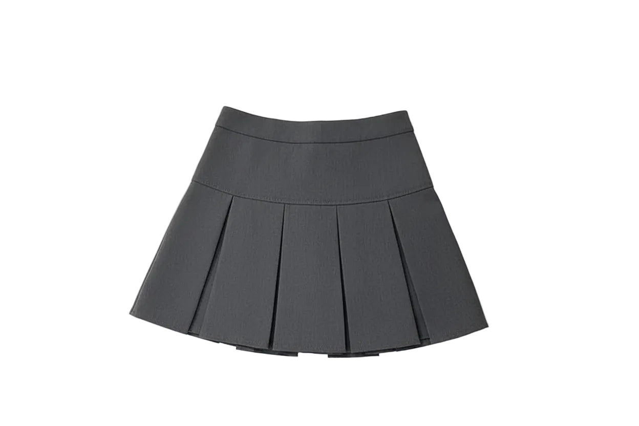 Classic High-Waist Pleated Mini Skirt